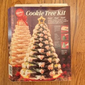 NOS VTG Wilton Christmas Cookie Tree Kit Open Box Complete Set 1994 Baking